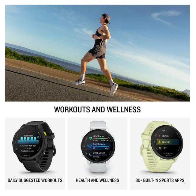 Alt view image 5 of 7 - Garmin Forerunner 70 GPS Running Smartwatch (Whitestone) Bundle