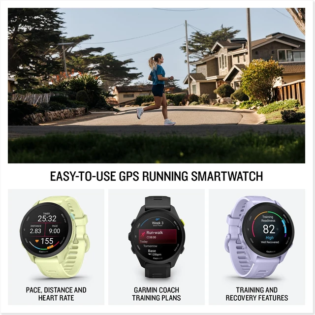 Alt view image 3 of 7 - Garmin Forerunner 70 GPS Running Smart watch (Cool Lavender) Bundle