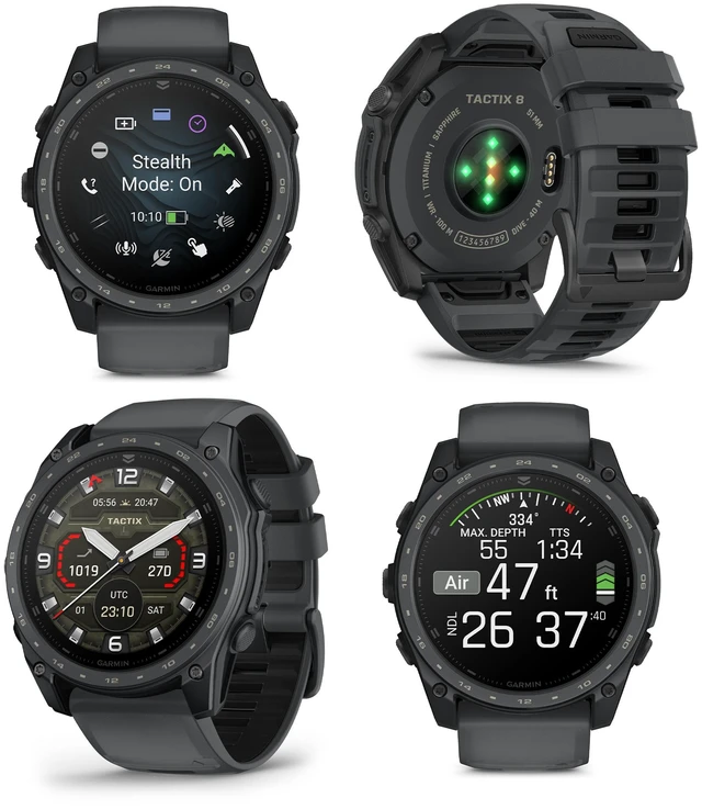 Alt view image 2 of 7 - Garmin Tactix 8 Cerakote - AMOLED - Slate Gray