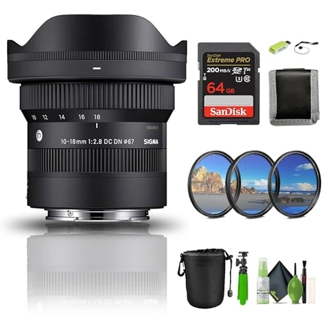 Alt view image 7 of 7 - Sigma 10-18mm f/2.8 DC DN Contemporary Lens For Sony E Bundle With Accessories