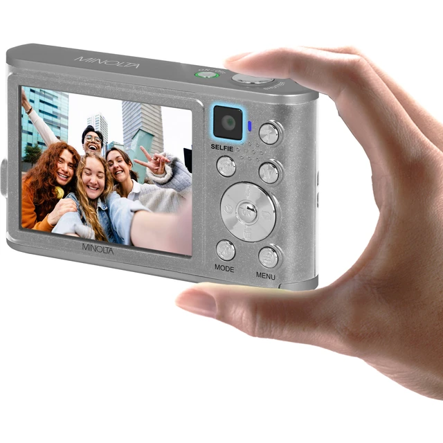 Alt view image 6 of 7 - Minolta MND23 Digital Camera (Silver), 48MP Point & Shoot Camera, 2.7K Video Recording, 16x Digital Zoom + More