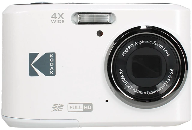 Alt view image 2 of 6 - Kodak PIXPRO FZ45 Digital Camera (White) (FZ45WH) + 32GB Card + Camera Case + Cleaning Cloth