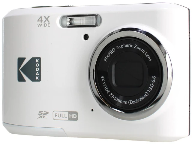 Alt view image 4 of 6 - Kodak PIXPRO FZ45 Digital Camera (White) (FZ45WH) + 32GB Card + Camera Case + Cleaning Cloth