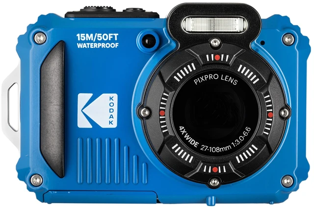 Alt view image 3 of 7 - Kodak PIXPRO WPZ2 Digital Camera (Blue) (WPZ2BL) + 32GB Card + Case + Cleaning Cloth