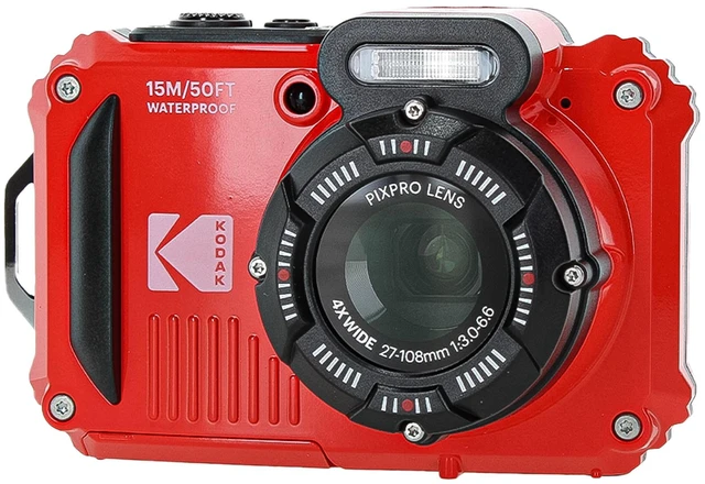 Alt view image 2 of 6 - Kodak PIXPRO WPZ2 Digital Camera (Red) (WPZ2-RD) + 32GB Card + Case + Cleaning Cloth