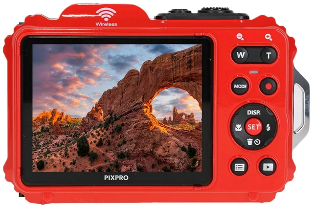 Alt view image 3 of 6 - Kodak PIXPRO WPZ2 Digital Camera (Red) (WPZ2-RD) + 32GB Card + Case + Cleaning Cloth