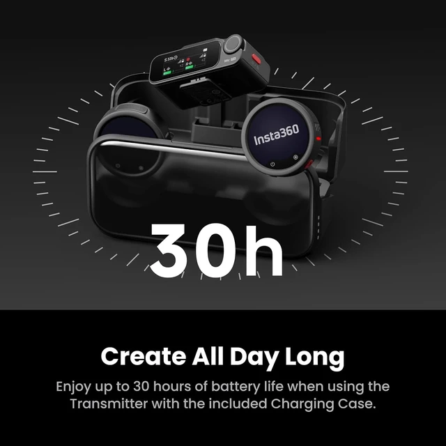 Alt view image 5 of 7 - Insta360 Mic Pro 2-Person Wireless Microphone System Bundle