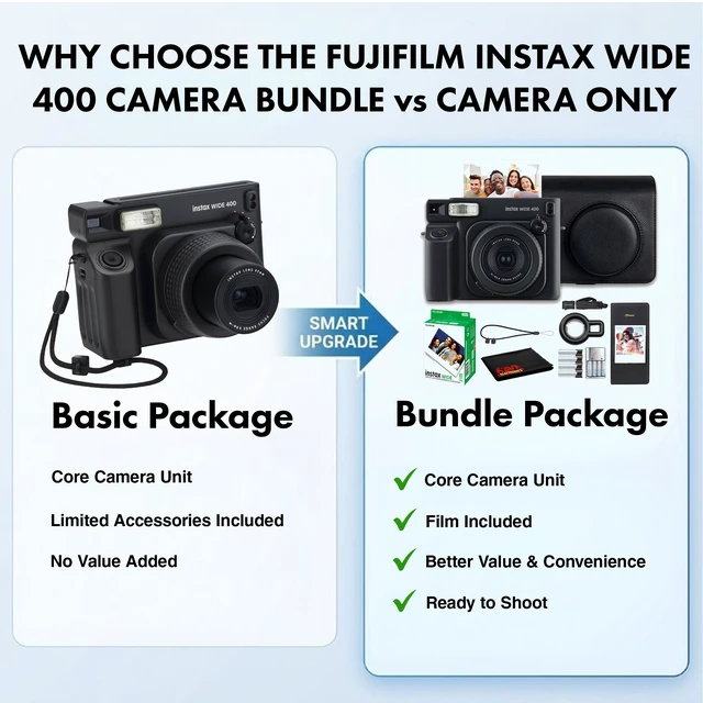 Alt view image 4 of 7 - Fujifilm INSTAX Wide 400 Instant Camera -Black, instax Wide Instant Film
