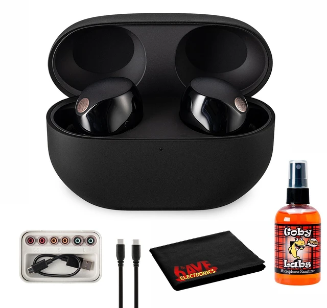 Main image of Sony WF-1000XM5 True Wireless Noise-Canceling In-Ear Headphones (Black) Bundle
