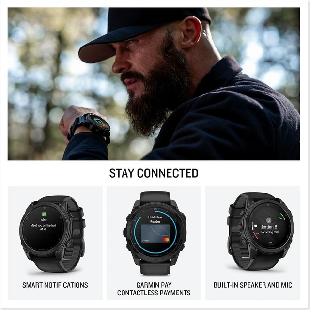Alt view image 5 of 7 - Garmin tactix® 8 47mm, AMOLED Display, Premium Tactical GPS Smartwatch, Includes Applied Ballistics Ultralight Solver