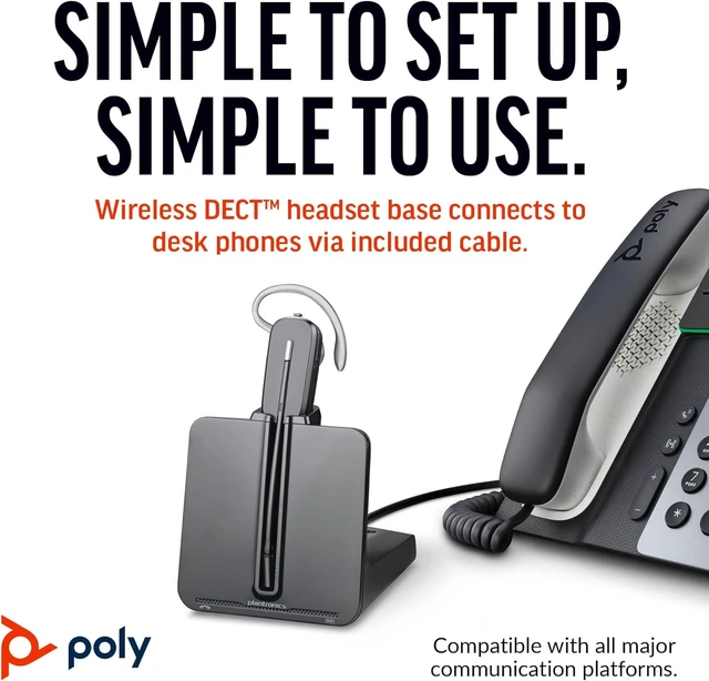 Alt view image 5 of 5 - Poly CS540 Wireless Headset System Bundle