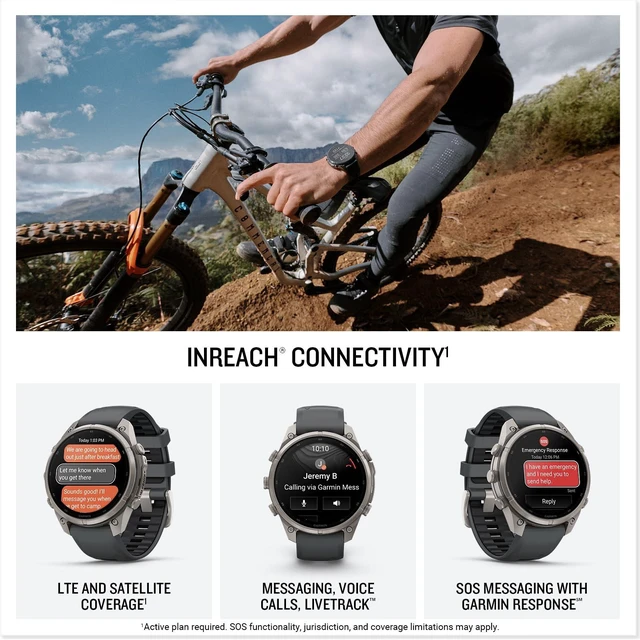 Alt view image 4 of 4 - Garmin fnix® 9 Pro, inReach®, Titanium, 47mm, Graphite/Black