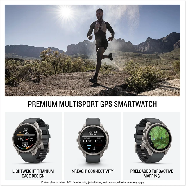 Alt view image 2 of 4 - Garmin fnix® 9 Pro, inReach®, Titanium, 47mm, Graphite/Black