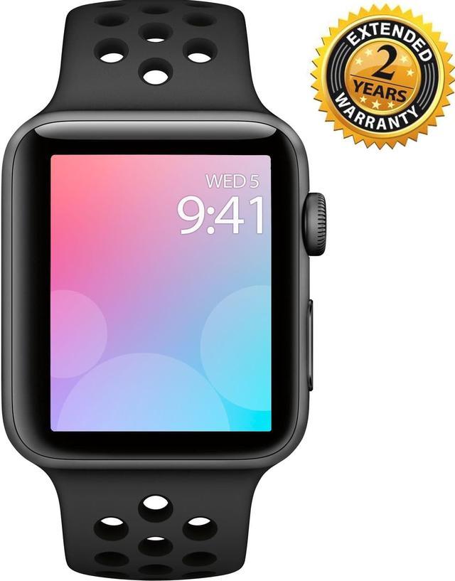 Apple Watch Nike Series 3 42mm Smartwatch GPS Only Space Gray Aluminum Case Anthracite Black Nike Sport Band Band with 2 Year Extended Warranty Newegg