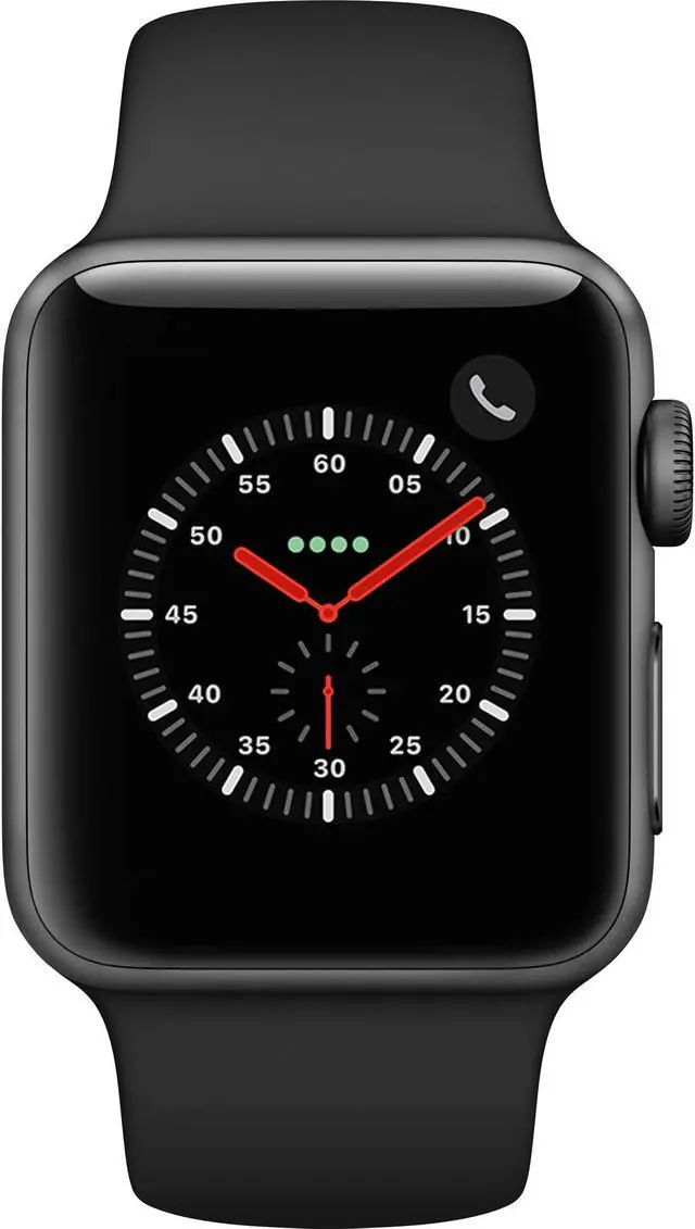 Alt view image 2 of 20 - Apple Watch Series 3 GPS w/ 42MM Space Gray Aluminum Case & Black Sport Band