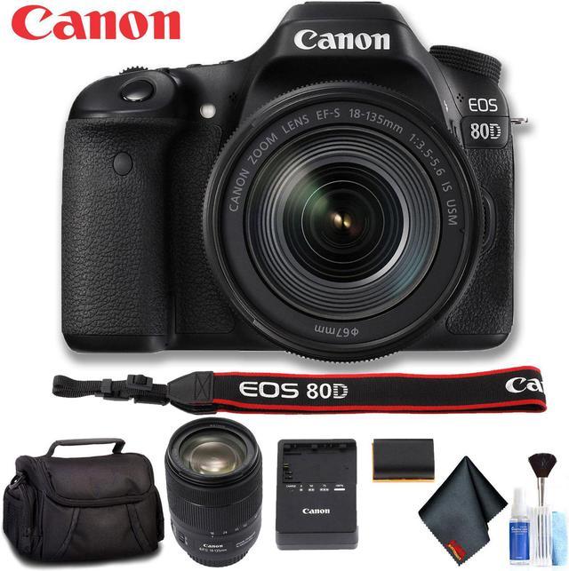 Canon EOS 80D DSLR Camera with 18-135mm Lens (Intl Model) Standard Bundle