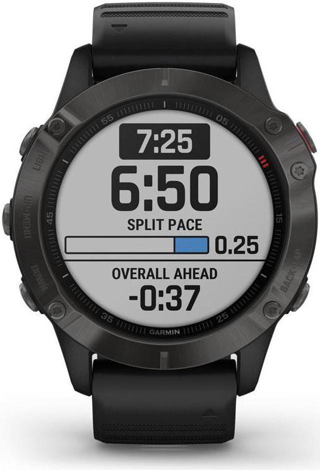 Garmin Fenix 6 Sapphire, Premium Multisport GPS Watch, -Dark Gray with  Black Band- (010-02158-10) [753759232740]