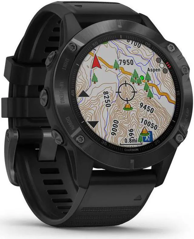 Alt view image 4 of 20 - Garmin Fenix 6 Pro, Premium Multisport GPS Watch, -Black with Black Band - (010-02158-01)