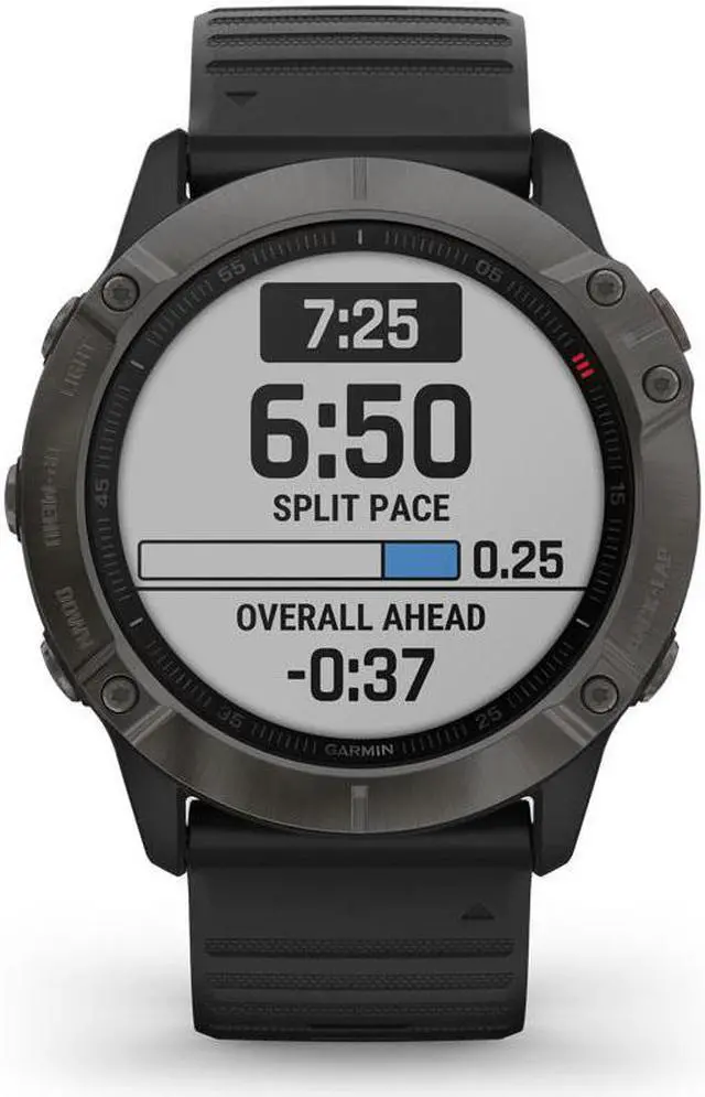 Alt view image 7 of 20 - Garmin Fenix 6X Sapphire, Premium Multisport GPS Watch,  -Carbon Gray DLC with Black Band-  (010-02157-10)