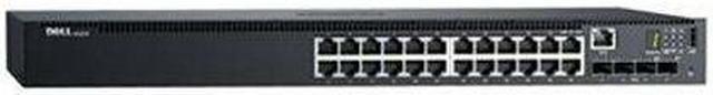 Alt view image 3 of 10 - Dell 463-7254 Dell N1524 Ethernet Switch - 24 Ports - Manageable - Stack Port - 4 x Expansion Slots - 1000Base-T, 10GBase-X - Uplink Port - 24, 4 x Network, Expansion Slot - Twisted Pair, Optical