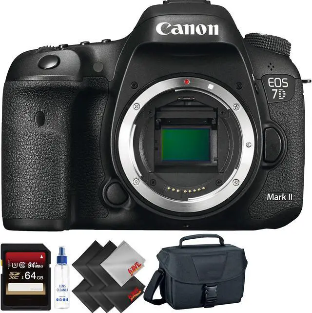 Main image of Canon EOS 7D Mark II DSLR Camera (Body Only)  + 64GB Memory Card  + 2 Year Accidental Warranty