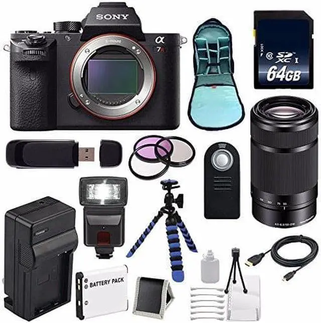 Alt view image 2 of 2 - Sony Alpha a7R II Mirrorless Digital Camera (International Model ) + Sony E 55-210mm f/4.5-6.3 OSS E-Mount Lens (Black) + 49mm 3 Piece Filter Kit 6AVE Bundle 108