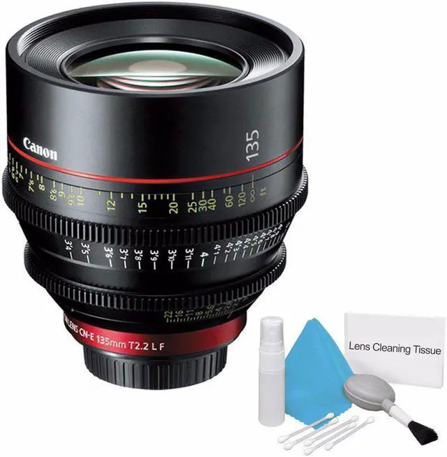 Main image of Canon CN-E 135mm T2.2 L F Cinema Prime Lens (EF Mount) (International Model ) + Deluxe Cleaning Kit 6AVE Bundle 1