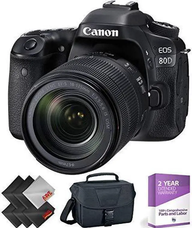 Alt view image 2 of 3 - Canon EOS 80D DSLR Camera with 18-135mm Lens + 1 Year Warranty