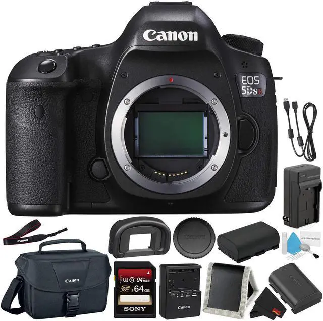 Main image of Canon EOS 5DS R Digital SLR Camera 0581C002 (Body Only)- Bundle with 32GB Memory Card + Spare Battery + More