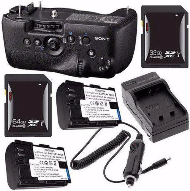 Main image of Sony Vertical Battery Grip for Alpha A99 DSLR Camera + NP-FM500H Battery + External Charger + 32GB SDHC Card + 64GB SDXC Card Saver Bundle