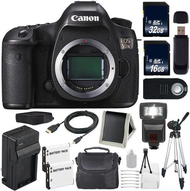 Main image of Canon EOS 5DS DSLR Camera (International Model) 0581C002 + 32GB Card + 16GB Card Bundle