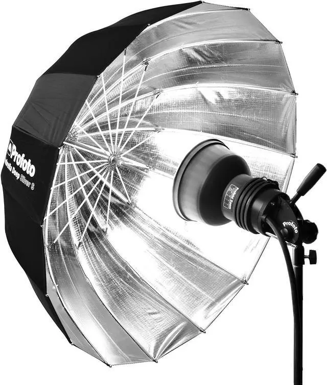 Alt view image 9 of 15 - Profoto Deep and Parabolic 33" Umbrella, Small, Silver