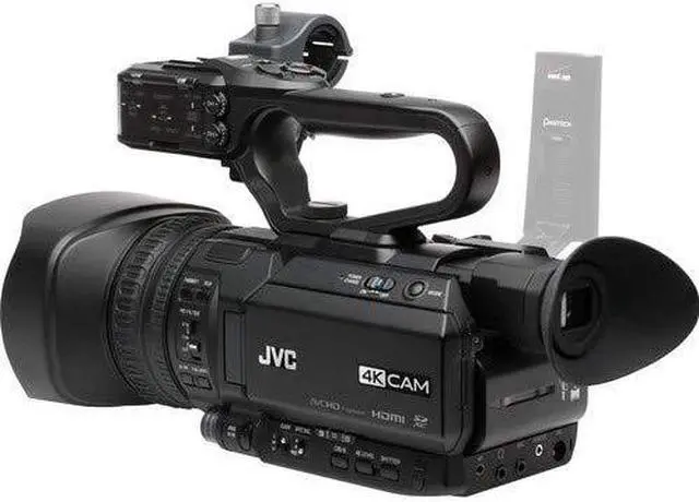 Alt view image 3 of 6 - JVC UHD 4K Streaming Camcorder W/ 64GB Memory Card, HDMI Cable, Case, LED Light, Cleaning Kit and more. Professional Bundle