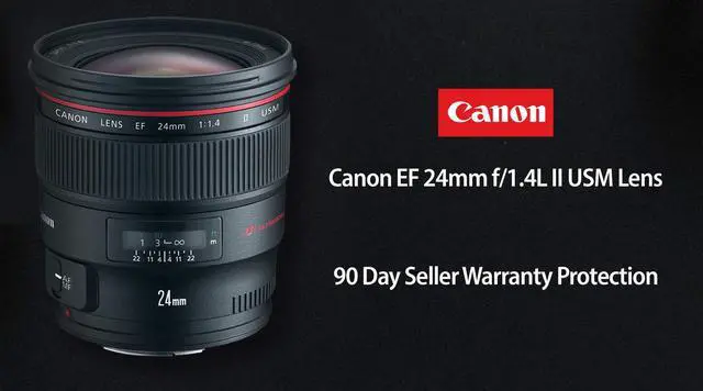 Alt view image 2 of 4 - Canon EF 24mm f/1.4L II USM Lens with Pro Filter