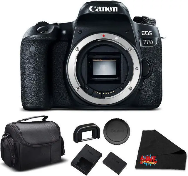 Main image of Canon EOS 77D DSLR Camera (Body Only) 24.2 MP CMOS - Essential Bundle - (Intl Model)