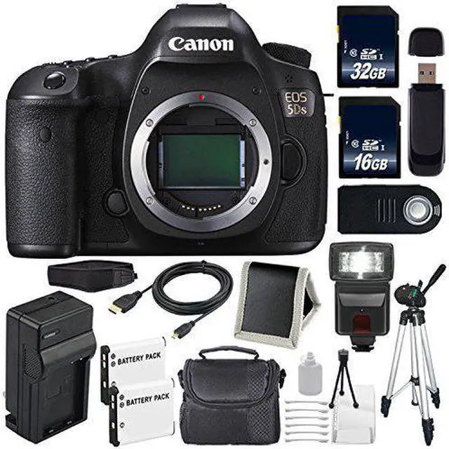 Alt view image 2 of 2 - Canon EOS 5DS DSLR Camera (International Model) (0581C002) + 32GB Card + 16GB Card Bundle
