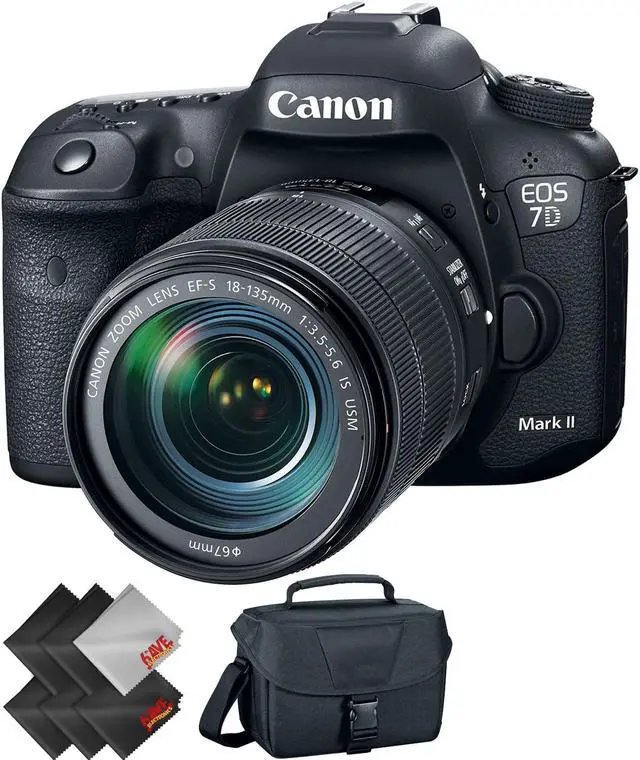 Main image of Canon EOS 7D Mark II DSLR Camera with 18-135mm f/3.5-5.6 IS USM Lens & W-E1 Wi-Fi Adapter + 1 Year Warranty