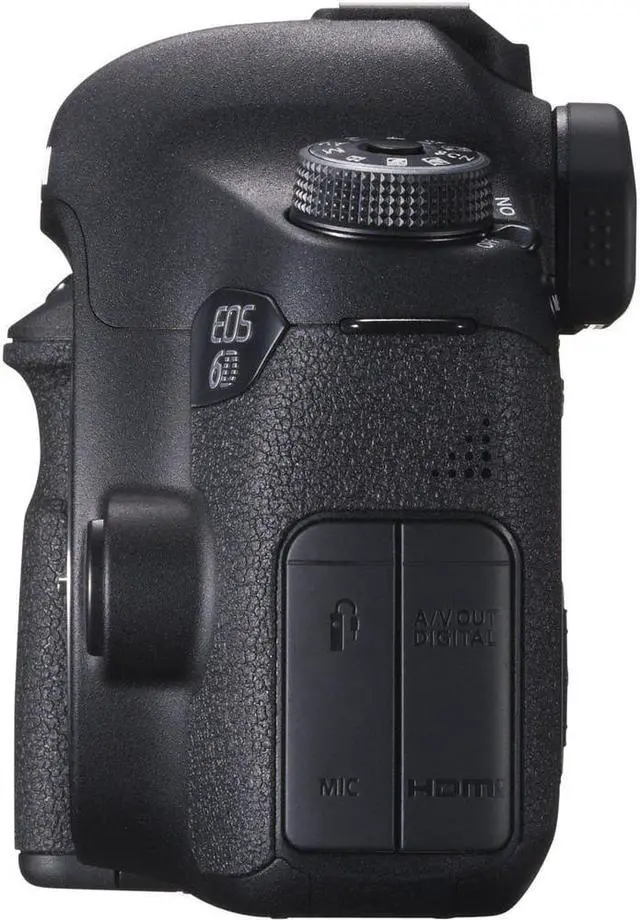 Alt view image 3 of 4 - Canon EOS 6D DSLR Camera (Body Only) + Wrist Strap + Wireless Remote + Condenser Microphone + Case + Tripod + Card Reader