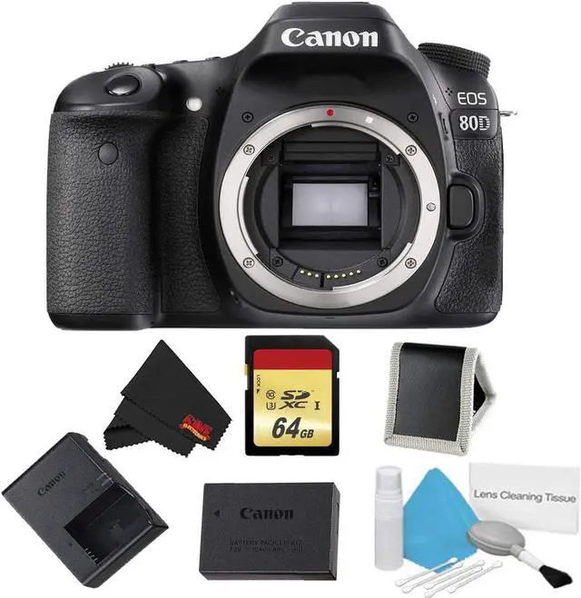 Main image of Canon EOS 80D DSLR Camera Body Only Memory Bundle (Intl Model)
