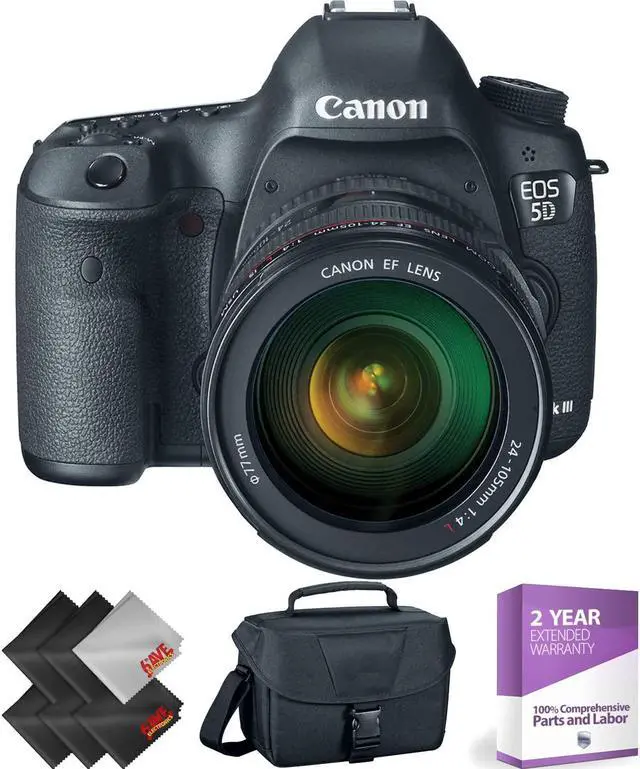 Alt view image 3 of 3 - Canon EOS 5D Mark III DSLR Camera with 24-105mm Lens + 1 Year Warranty