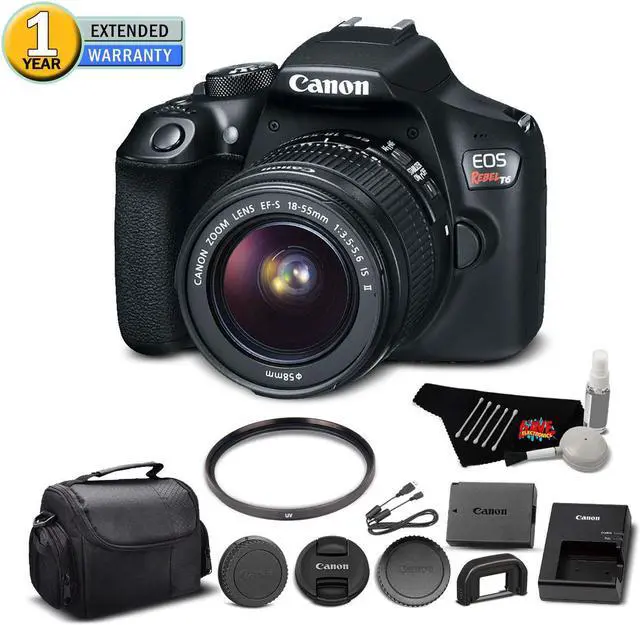 Main image of Canon EOS Rebel T6 Digital SLR Camera 1159C003 with 18-55mm f/3.5-5.6 IS II Lens - Starter Bundle