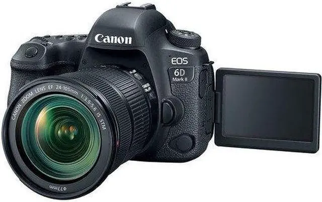 Alt view image 2 of 4 - Canon EOS 6D Mark II DSLR Camera with 24-105mm f/3.5-5.6 Lens (Intl Model) (1897C021) - Starter Bundle