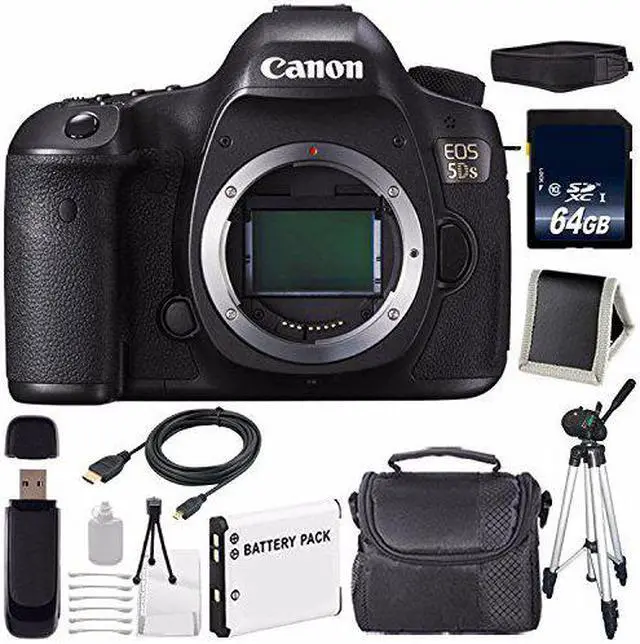 Alt view image 2 of 2 - Canon EOS 5DS DSLR Camera (International Model) 0581C002 + 64GB SDXC Class 10 Memory Card Bundle