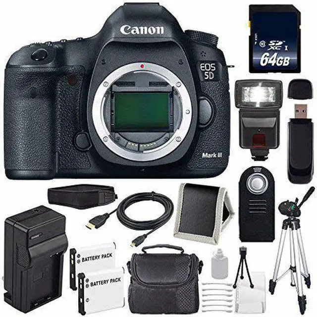 Alt view image 2 of 2 - Canon EOD 5D III Digital Camera International Model + 64GB SDXC Class 10 Memory Card Bundle
