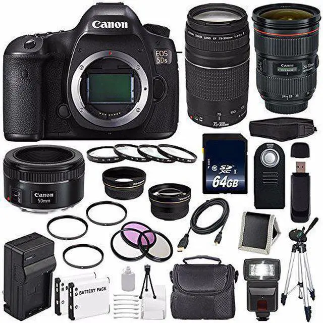 Alt view image 2 of 2 - Canon EOS 5DS DSLR Camera (International Model) 0581C002 + Canon EF 24-70mm f/2.8L II USM Lens + Charger Bundle