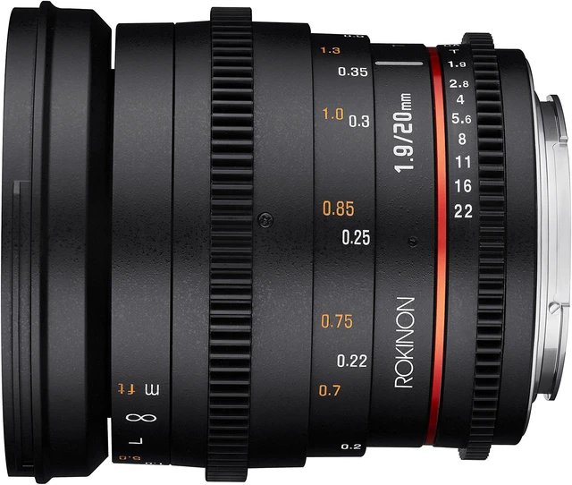 Alt view image 8 of 9 - Rokinon 20mm T1.9 Ultra Wide Angle Cine DS Lens for Canon EF Mount #DS20M-C