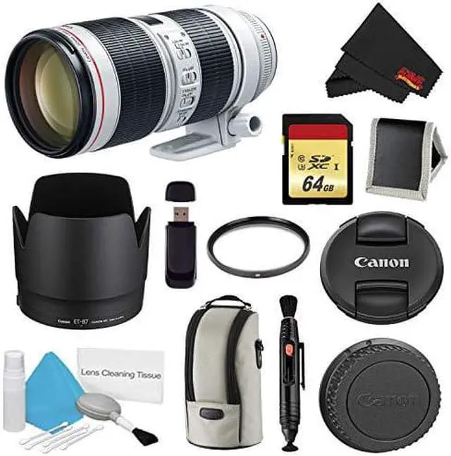 Alt view image 4 of 4 - Canon EF 70-200mm f/2.8L is III USM Lens Bundle w/ 64GB Memory Card + Accessories, and UV Filter (International Model)