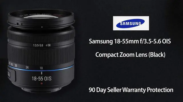 Alt view image 2 of 4 - Samsung 18-55mm f/3.5-5.6 OIS Compact Zoom Lens (Black) with Pro Filter