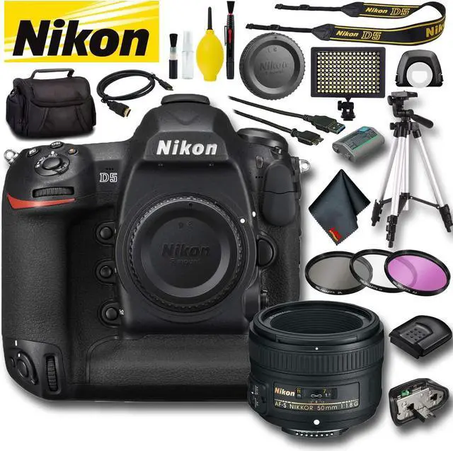 Main image of Nikon D5 DSLR Camera (Dual CF Slots) (Intl Model) Plus Bundle