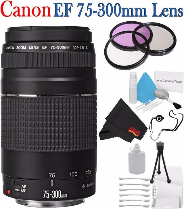 Canon EF 75-300mm f/4-5.6 III Telephoto Zoom Lens 6473A003 + 58mm